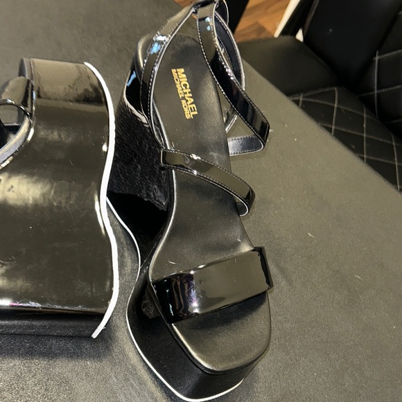 Michael Kors Glossy Black Platform Heels - Picture 5 of 7